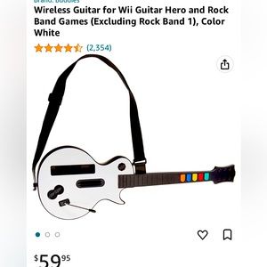 Game buddies wireless guitar for guitar hero games. Excluding rock band 1